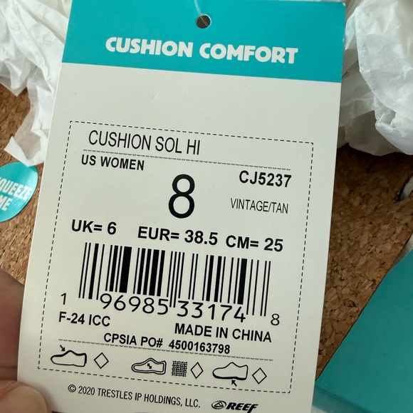 Reef Women’s Sandals Cushion Sol Hi Size 8 NEW - Picture 6 of 7